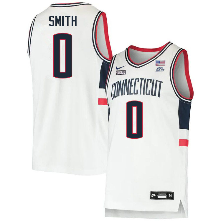 Uconn Huskies #0 Malachi Smith College Basketball Jersey Stitched-Alternater White